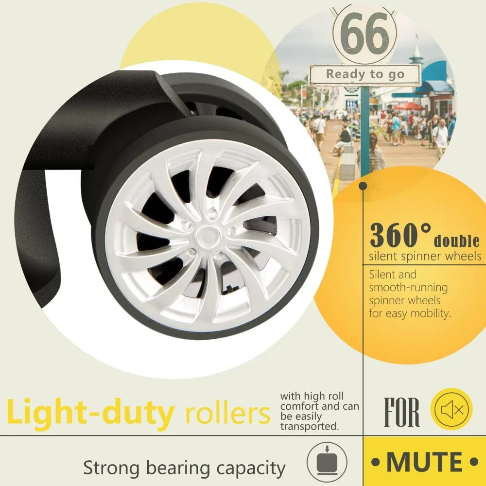 Expandable Luggage 28 Inch Suitcase PC ABS Spinner Carry On