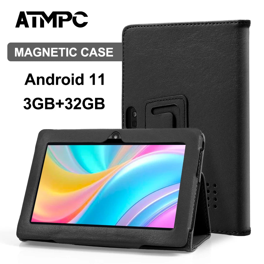 ATMPC Quad Core Tablet 3GB RAM 32GB ROM Magnetic Case