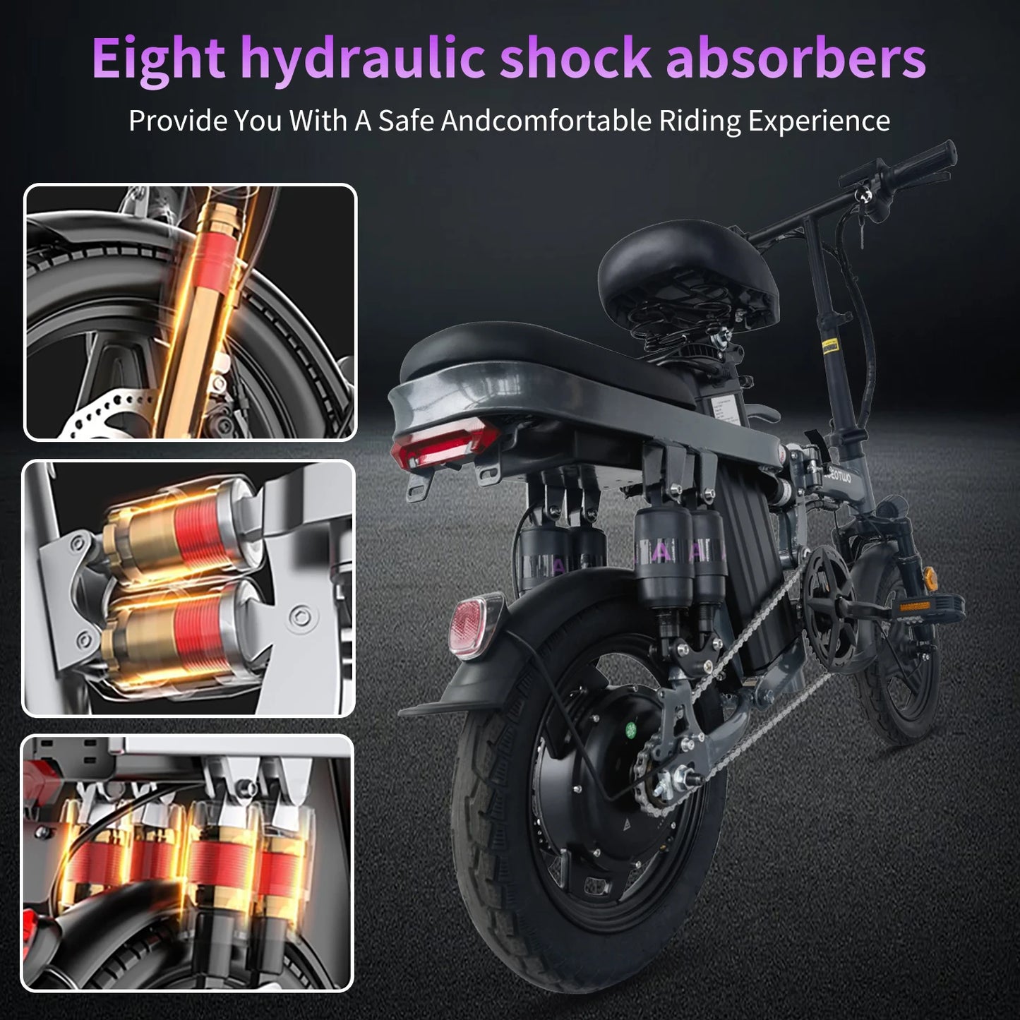 Electric Folding Bike for Adults with 600W Peak Motor