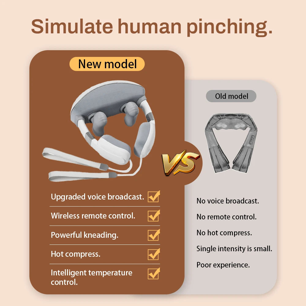 Simulated Finger Massager With Kneading Heat For Shoulders