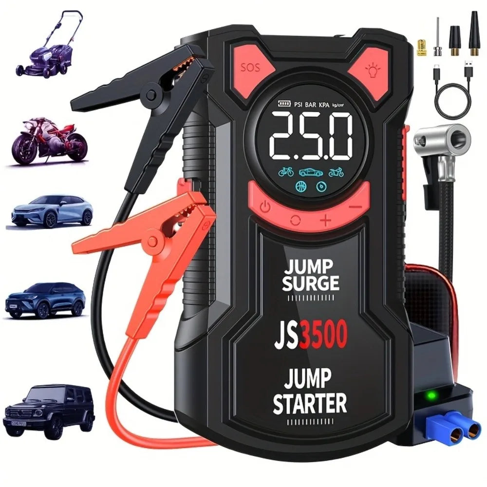 BuVaye 5 In 1 Multifunctional Air Pump Jump Starter