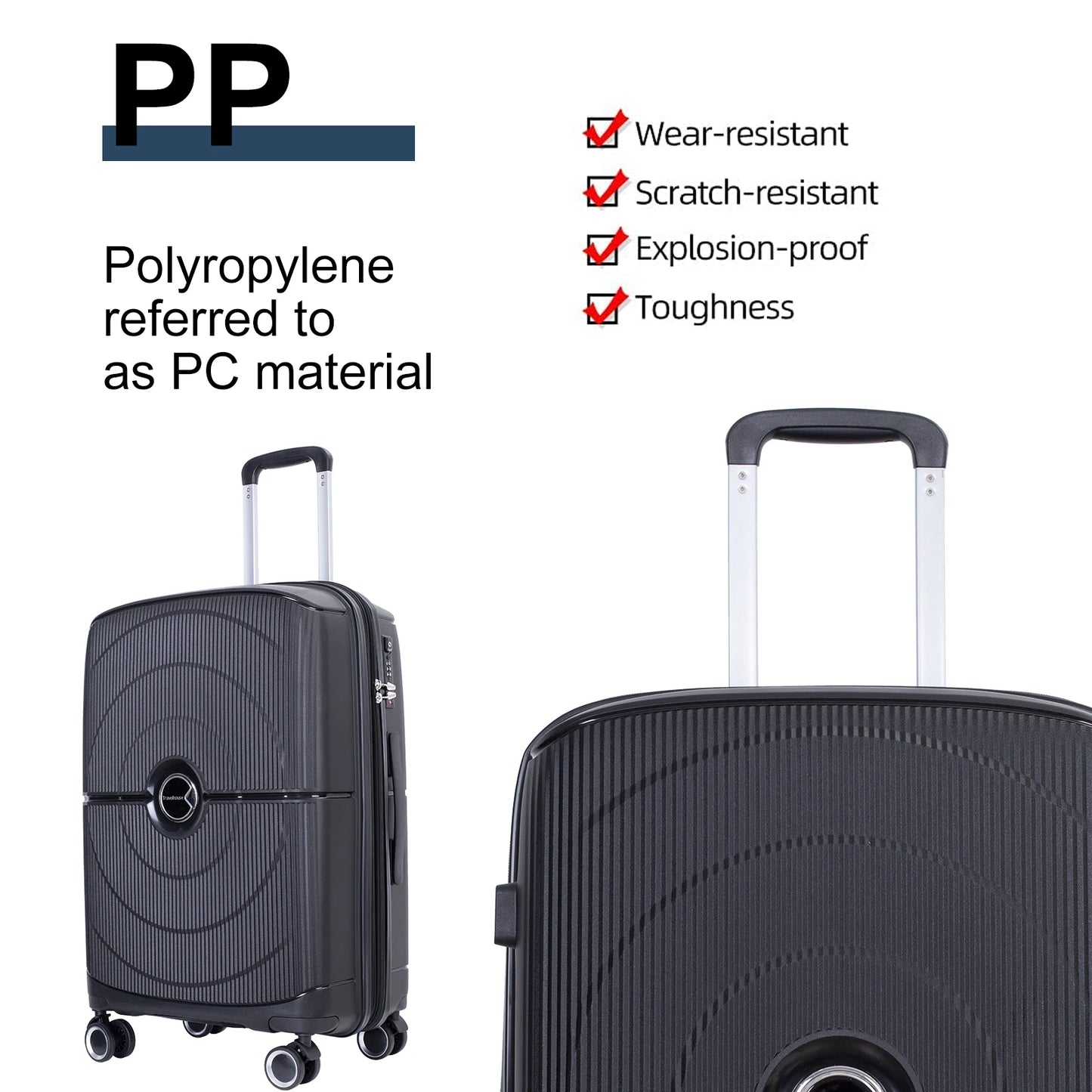 Travelhouse Ultra Luggage Hardshell 3 Piece Set 20 24 28