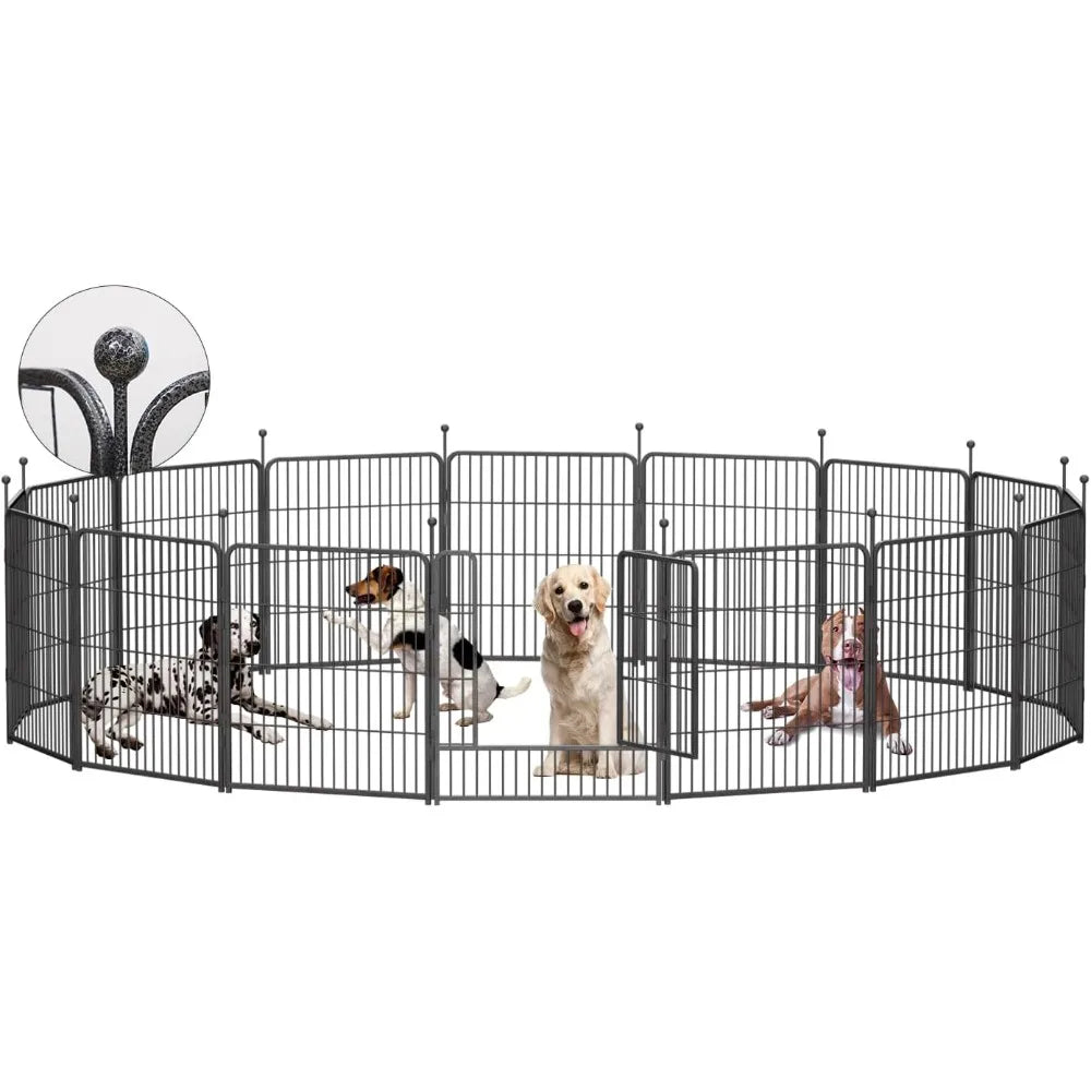 Heavy Duty Folding Anti Rust Dog Playpen 32 40 45 Inch