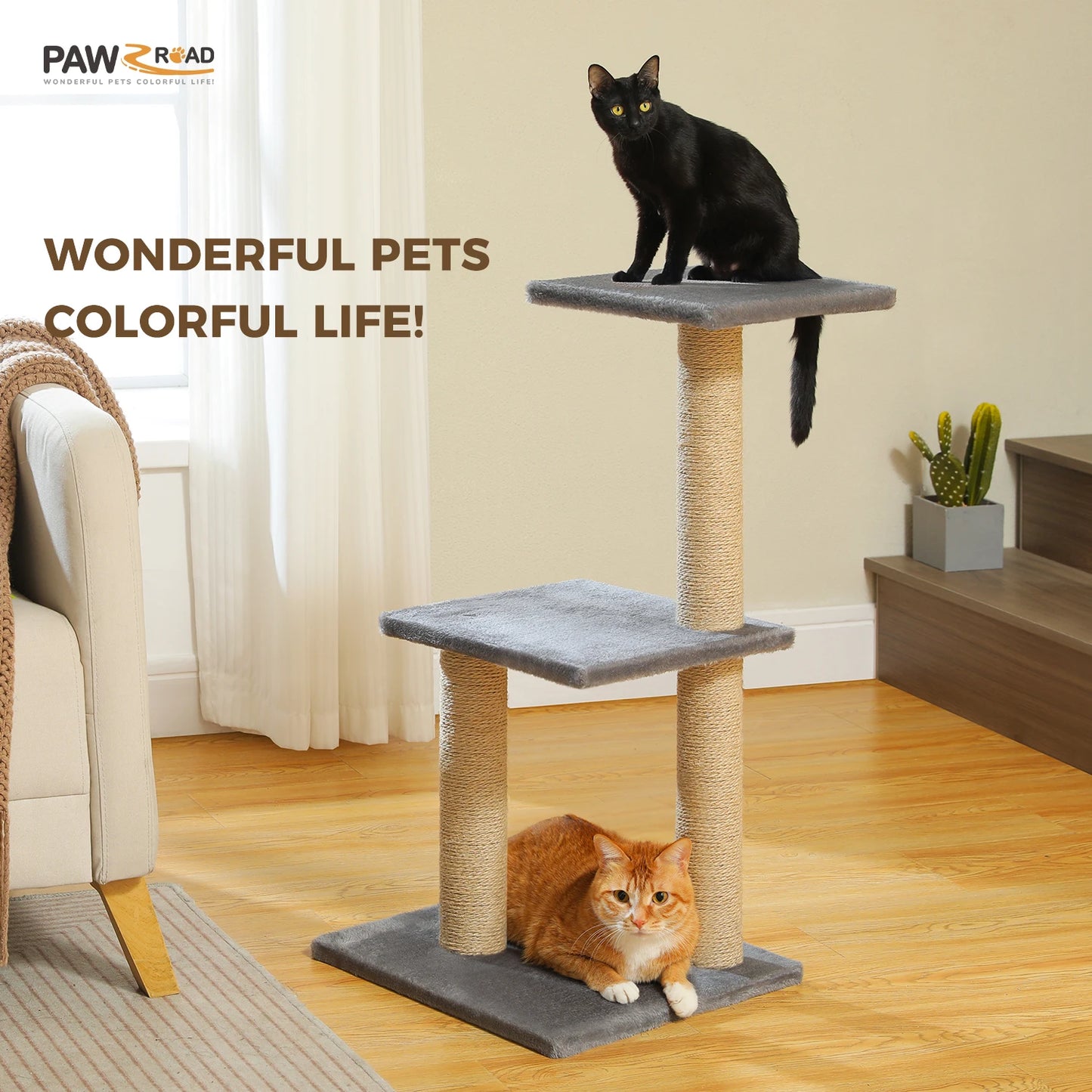 PAWZ Road Cat Tree Indoor Two Styles Scratching Posts