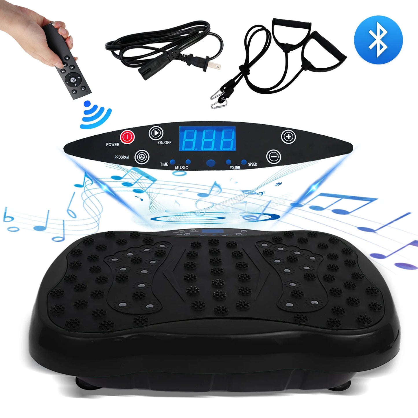 Vibration Plate Machine With Resistance Bands Remote
