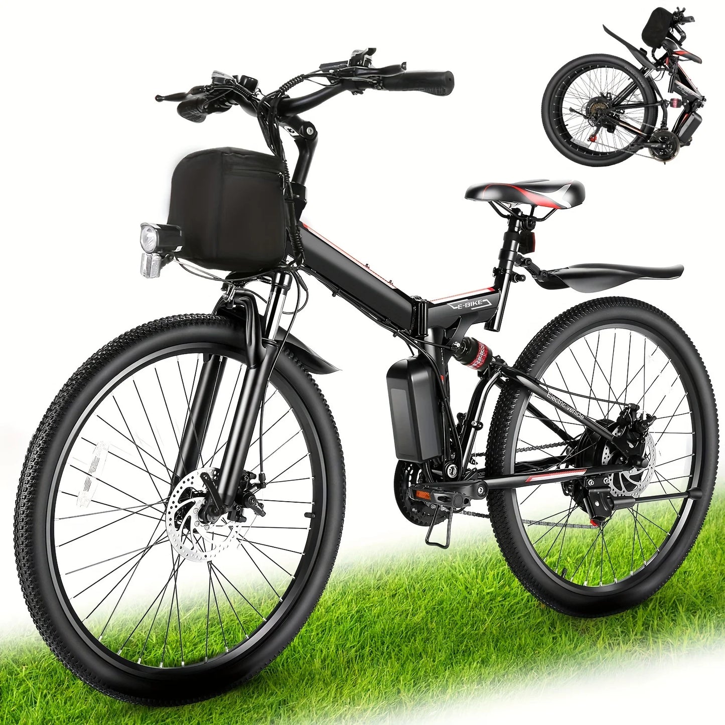 Vivi M026TGB 26 Inch Folding Electric Bike With 500W Motor