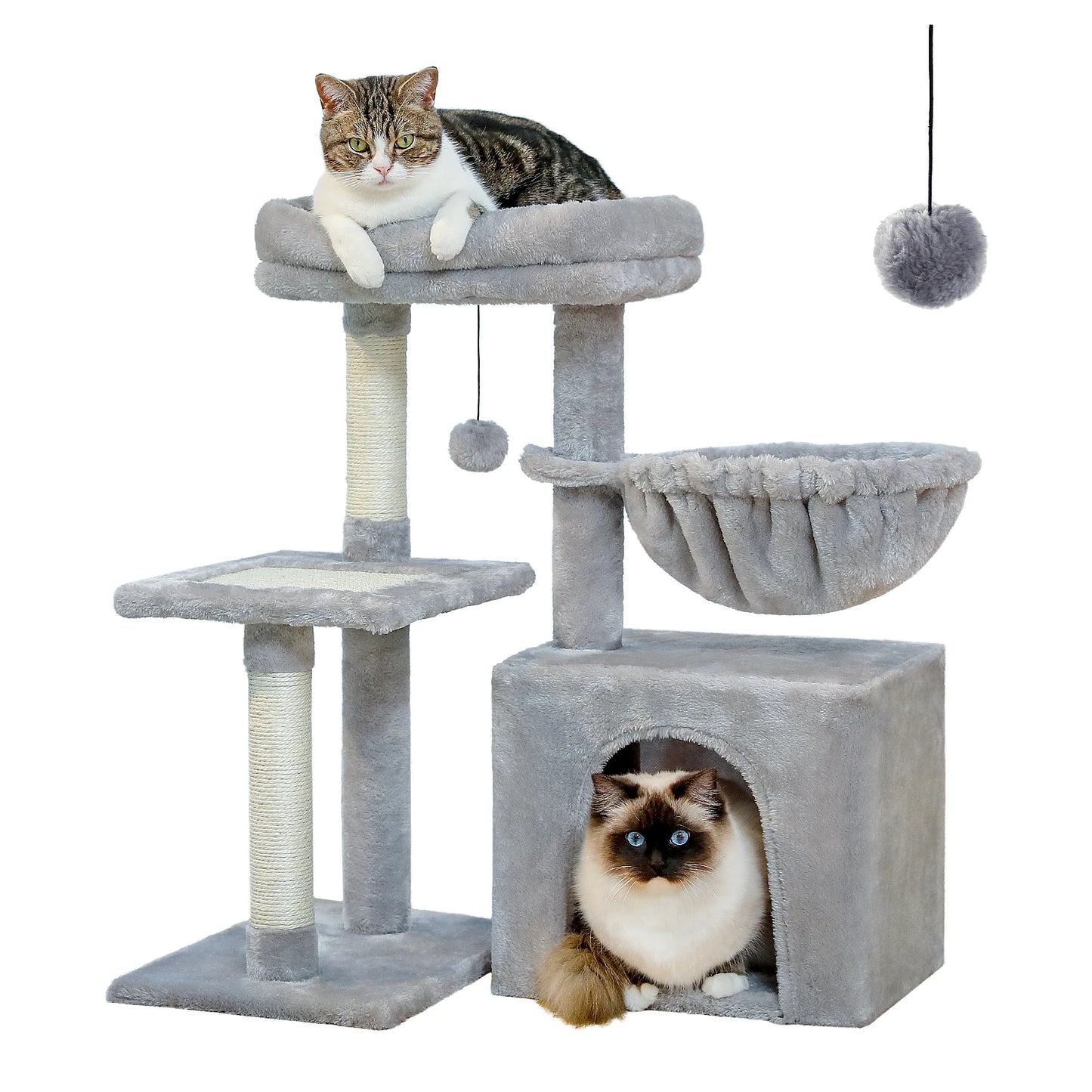 PAWZ Road 2in1 Cat Tree With Sisal Scratching Hammock