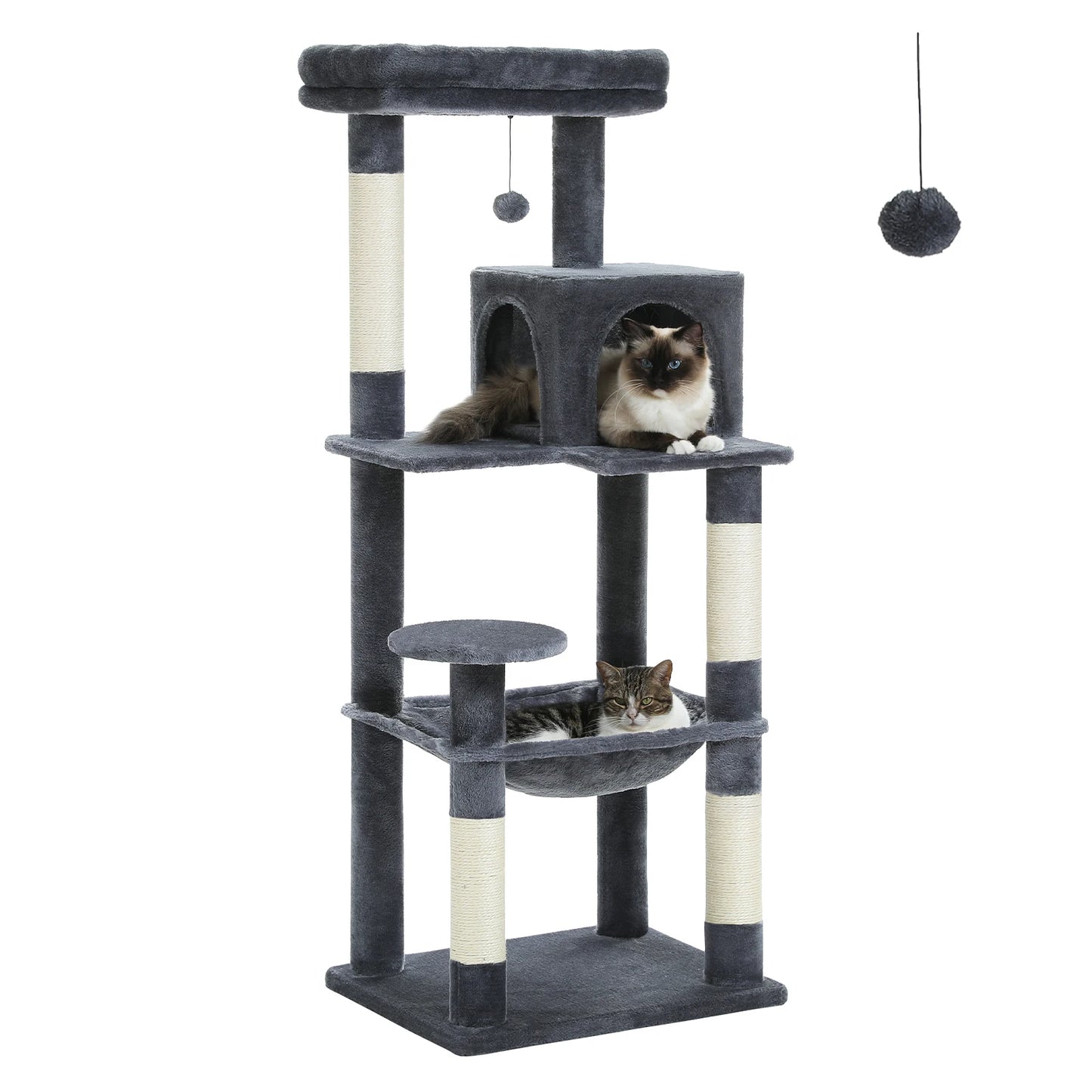 Pawz Road 4-Level Cat Tree With Sisal Scratching Posts
