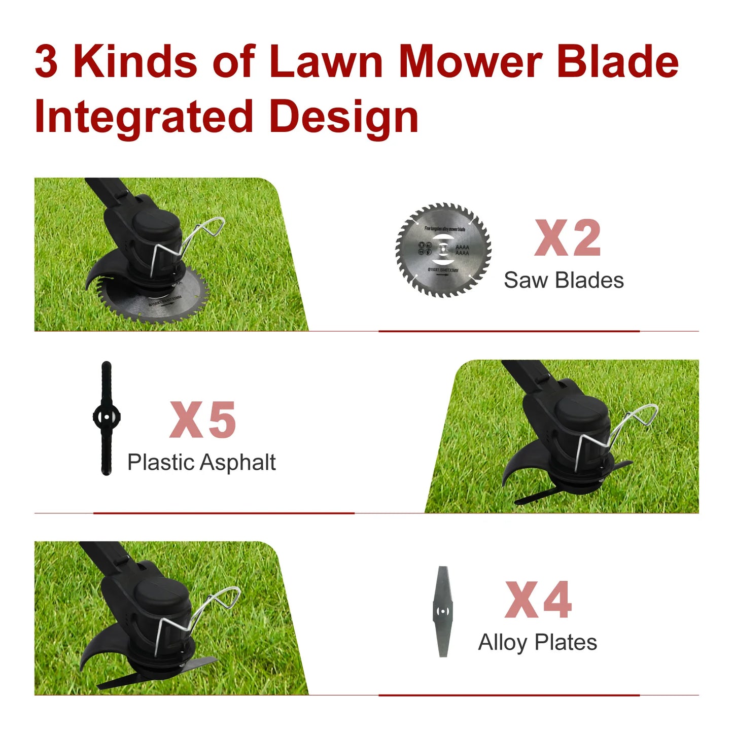 Feature Cordless Electric Weed Wacker Foldable Trimmer