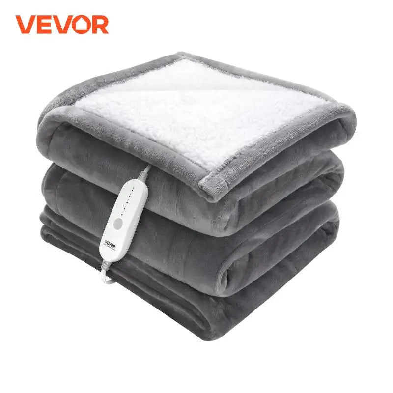 VEVOR Heated Blanket Electric Throw Soft Flannel Sherpa