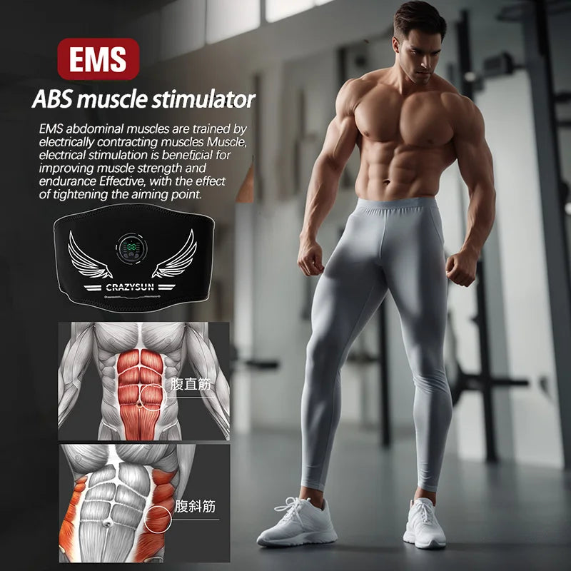 Eelhoe Abdominal Toning Belt EMS Stimulator 10 Modes Home