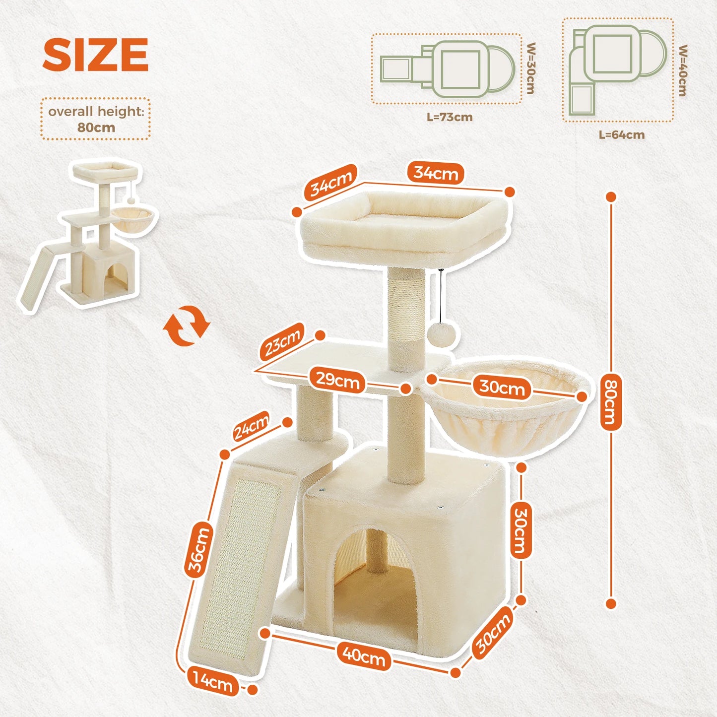 PAWZ Road Cat Tree Indoor Two Styles Scratching Posts