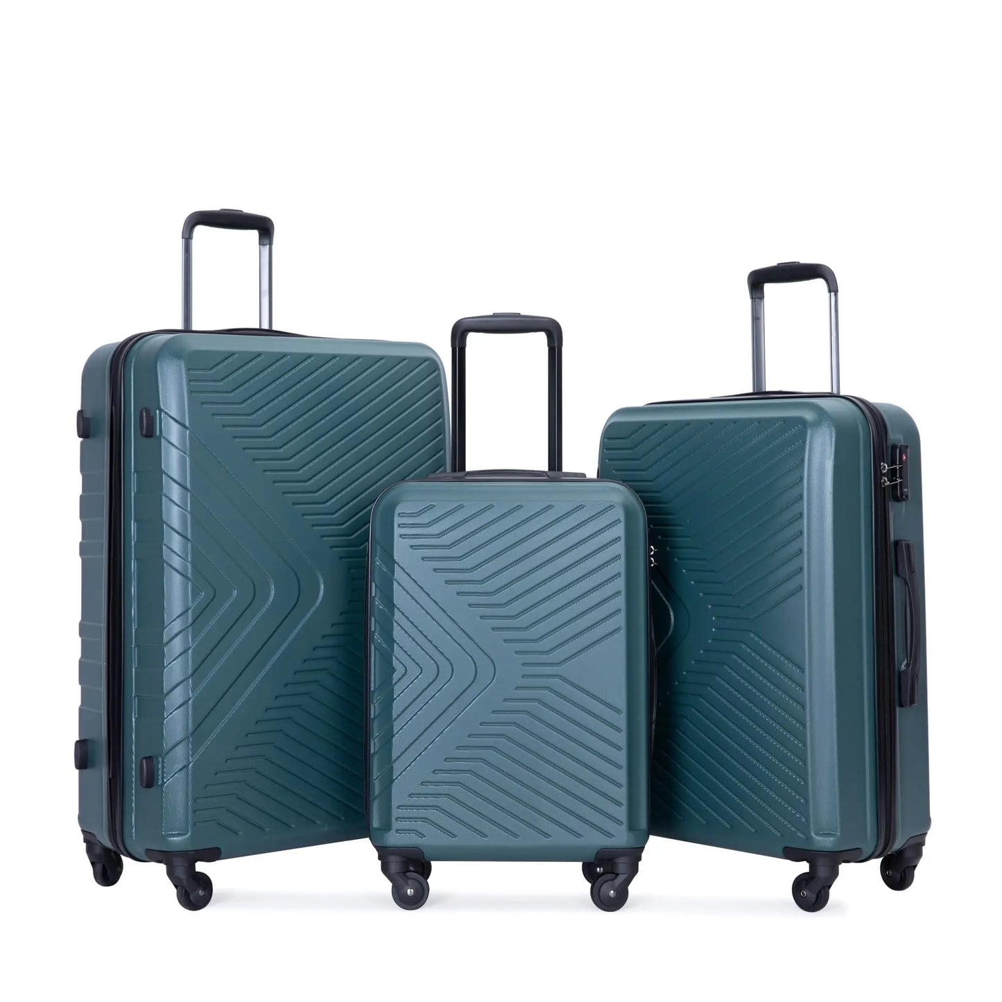 Travelhouse Luggage Set Three Piece Spinner TSA Lock