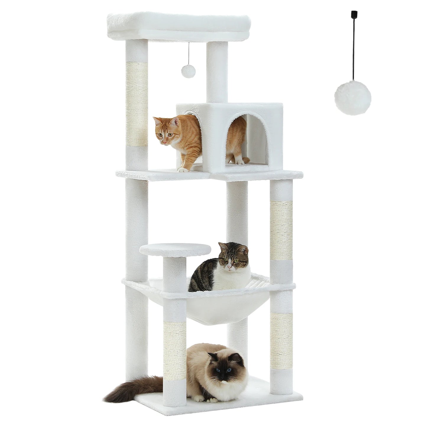 Pawz Road 4-Level Cat Tree With Sisal Scratching Posts