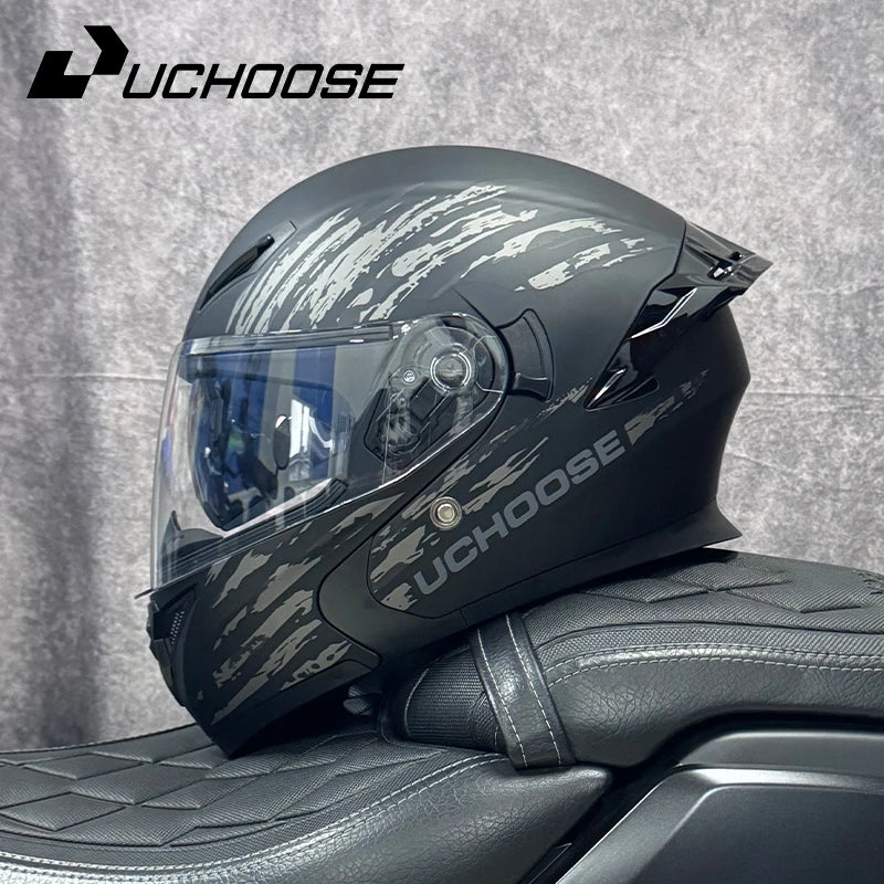 Uchoose DOT Modular Full Face Helmet With Flip Up Visor