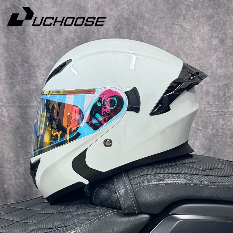 Uchoose DOT Modular Full Face Helmet With Flip Up Visor
