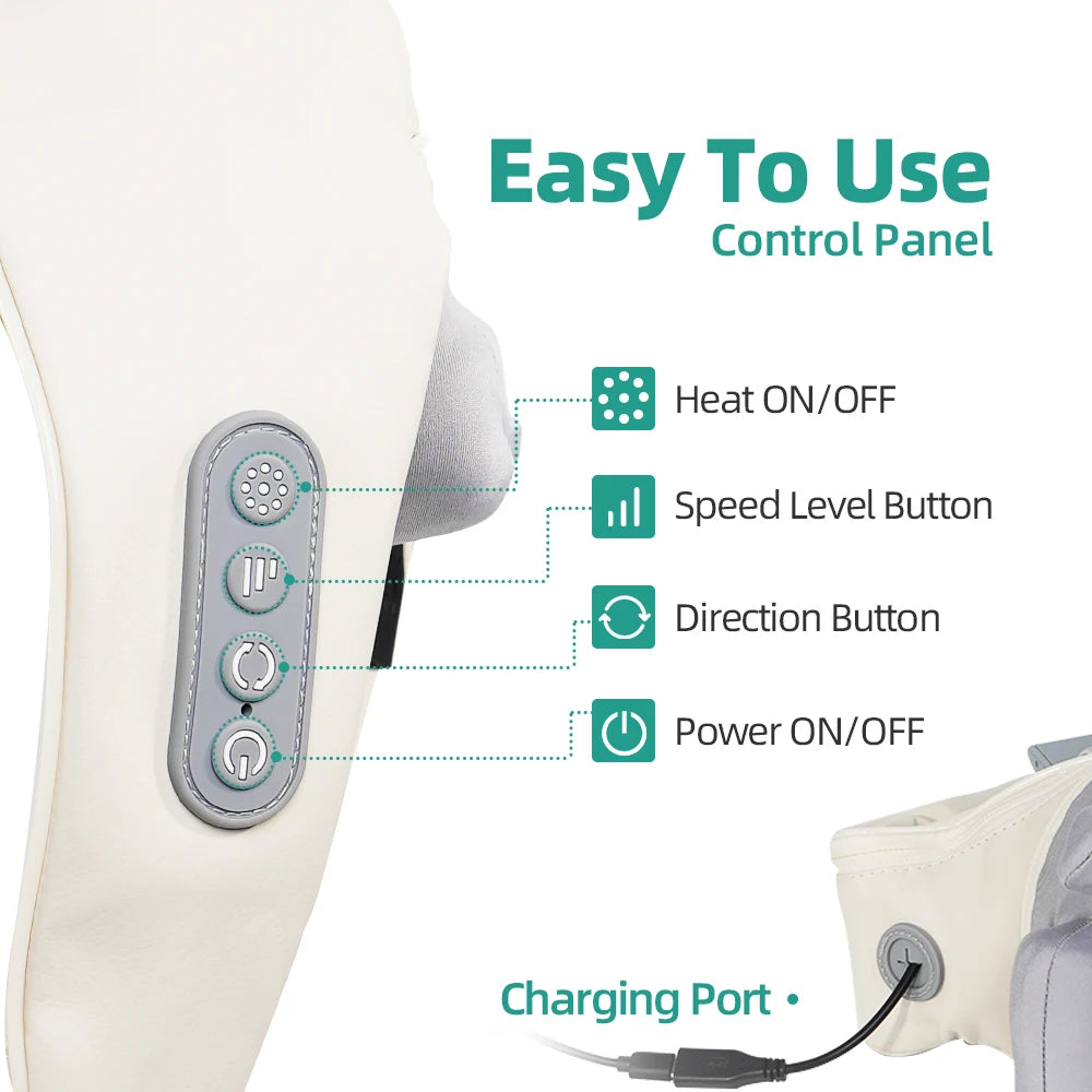 Viladepot 6D Kneading Massage Shawl With Heat Neck Relief