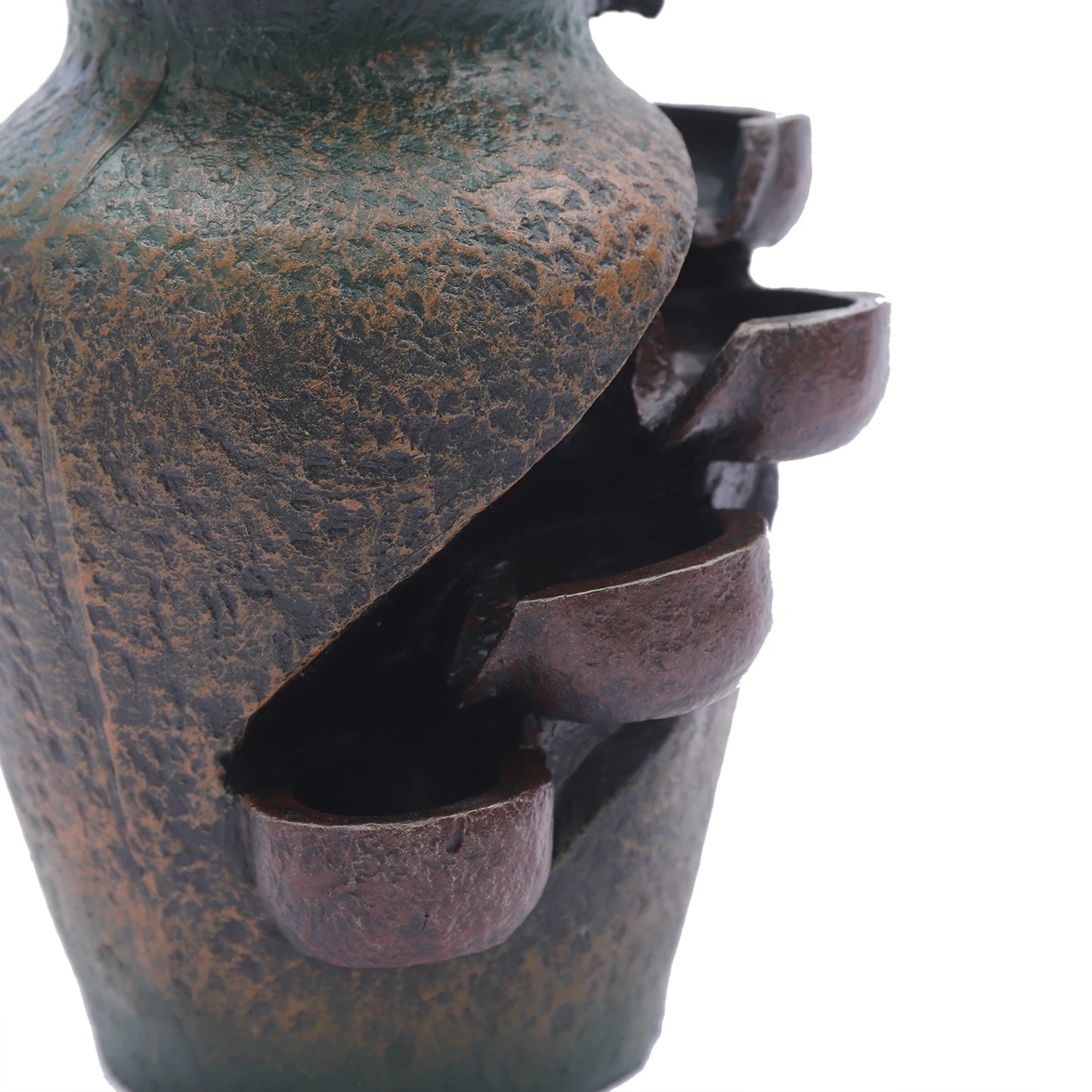 Zen Rock Water Fountain With LED Light And Mist For Desk