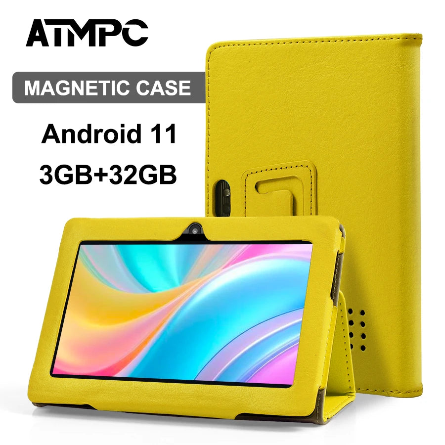 ATMPC Quad Core Tablet 3GB RAM 32GB ROM Magnetic Case