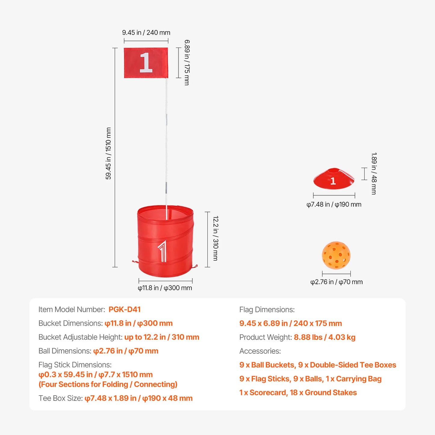 SucceBuy Three Six Nine Holes Backyard Golf Game For Family