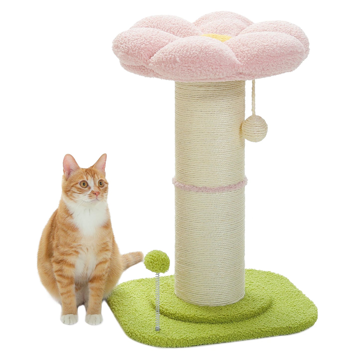 PAWZ Road Flower Cat Scratching Post With Removable Bed