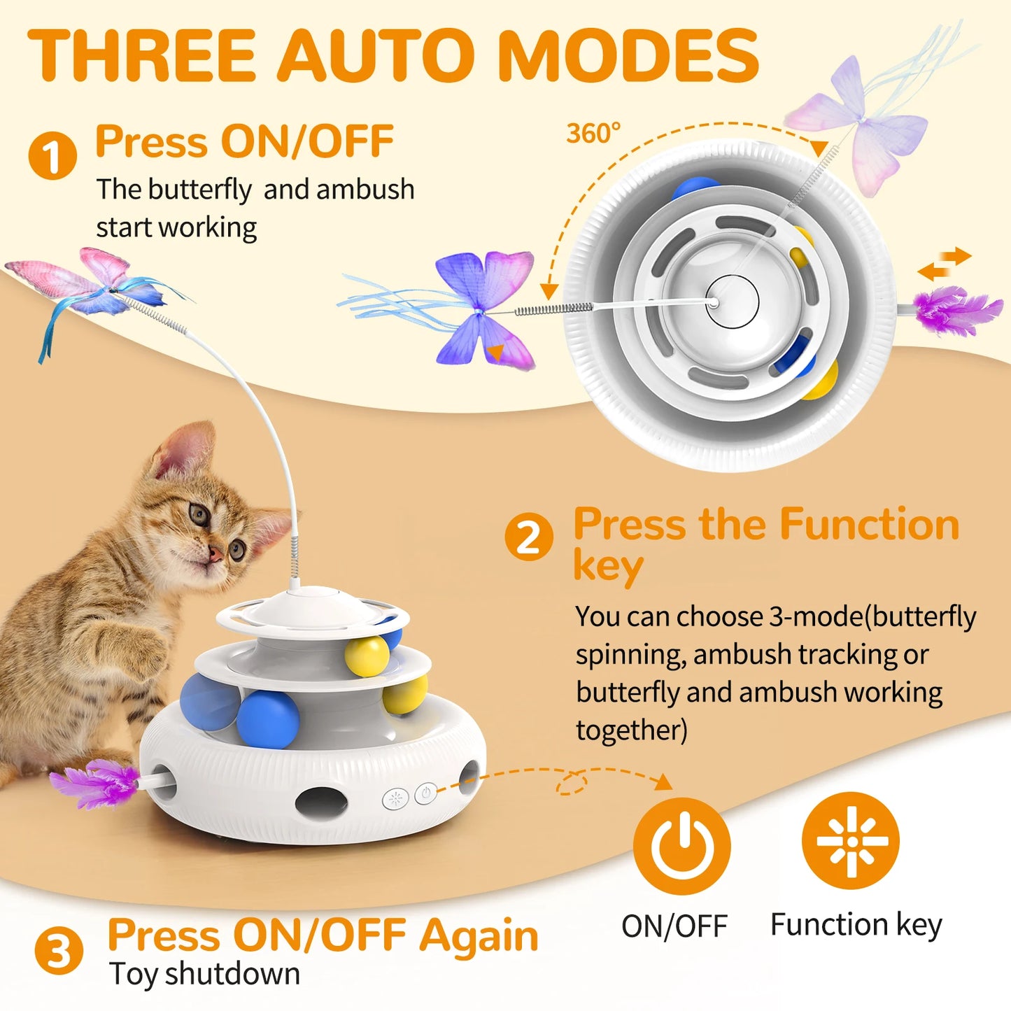Chargeable Cat Laser Interactive Indoor Puzzle Toy Feather
