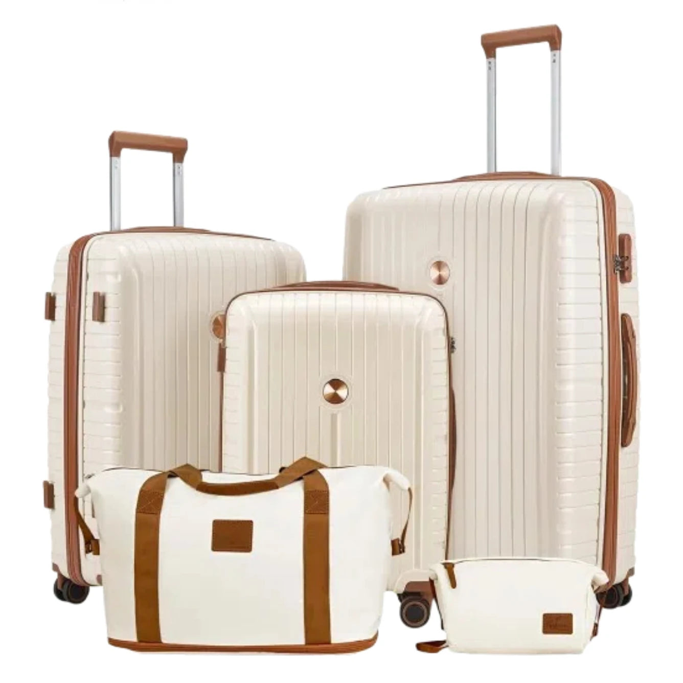 PP Hard Shell Luggage Sets With Duffel And TSA Lock
