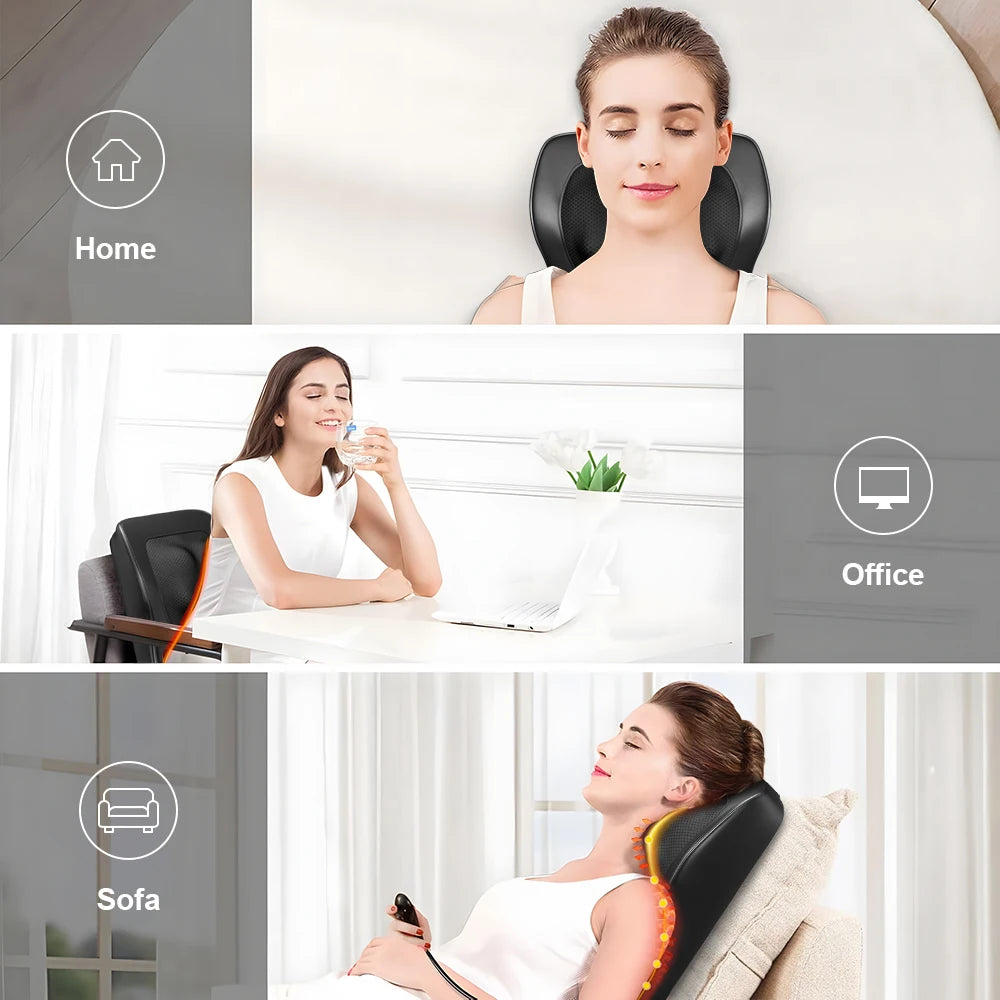 Neck Pillow Massager Three Speed Vibration Heating Machine
