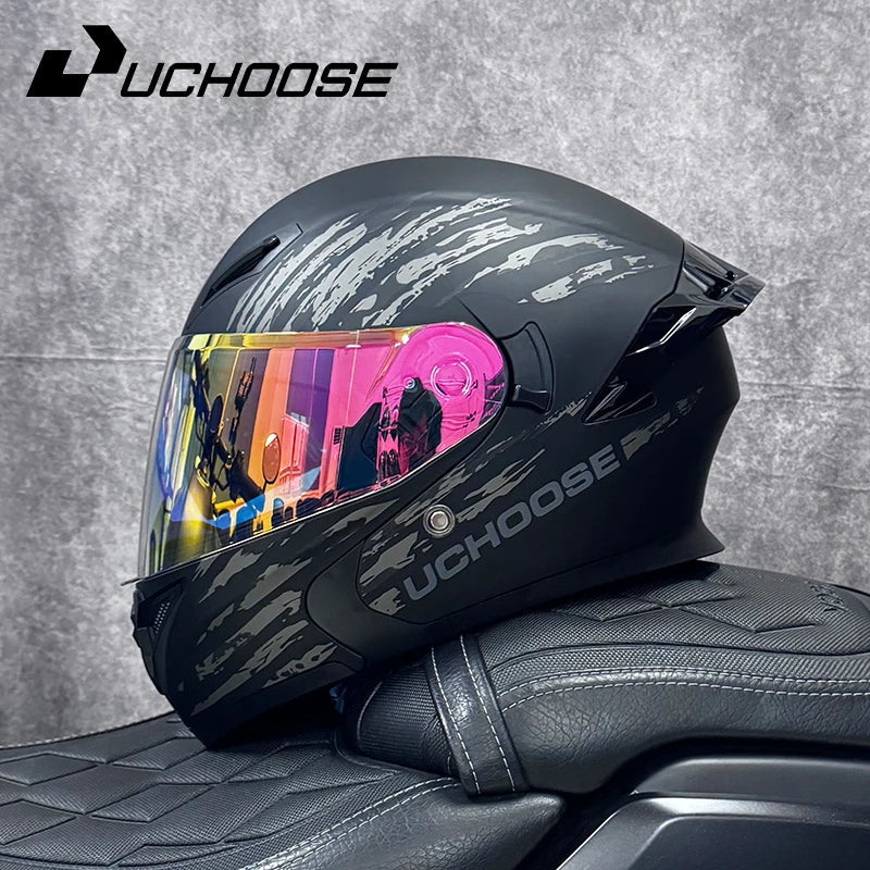 Uchoose DOT Modular Full Face Helmet With Flip Up Visor