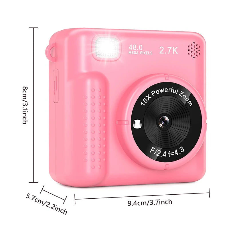 CN Kids Digital Camera Instant Printing FHD Selfies