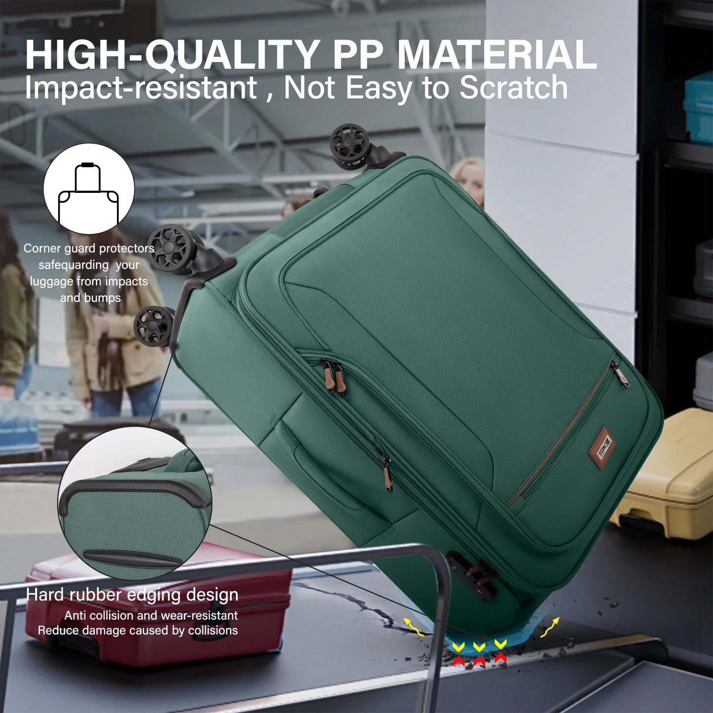 New York XPress Expandable Softside Upright Spinner Luggage