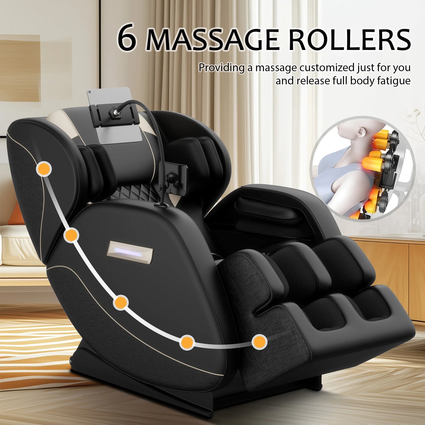 Zero Gravity Full Body Massage Chair With Heating Airbags