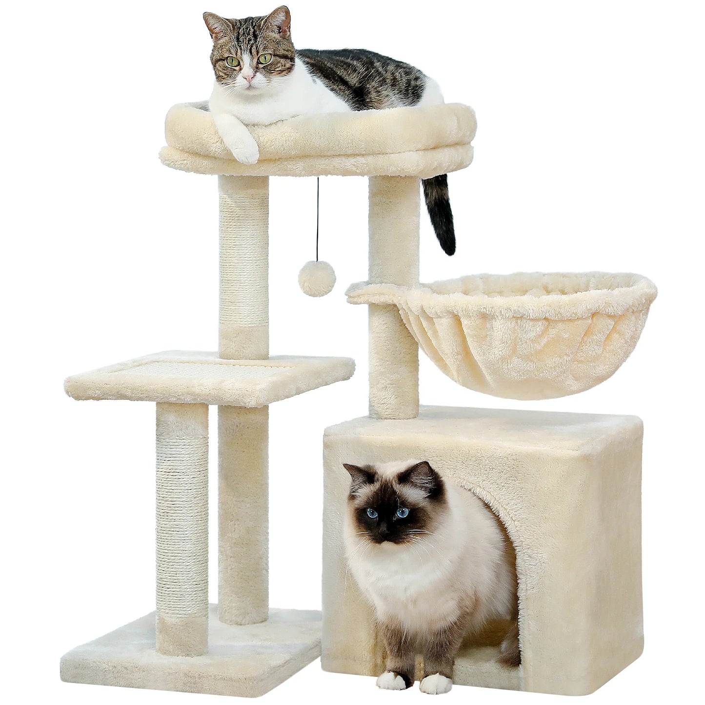 PAWZ Road 2in1 Cat Tree With Sisal Scratching Hammock