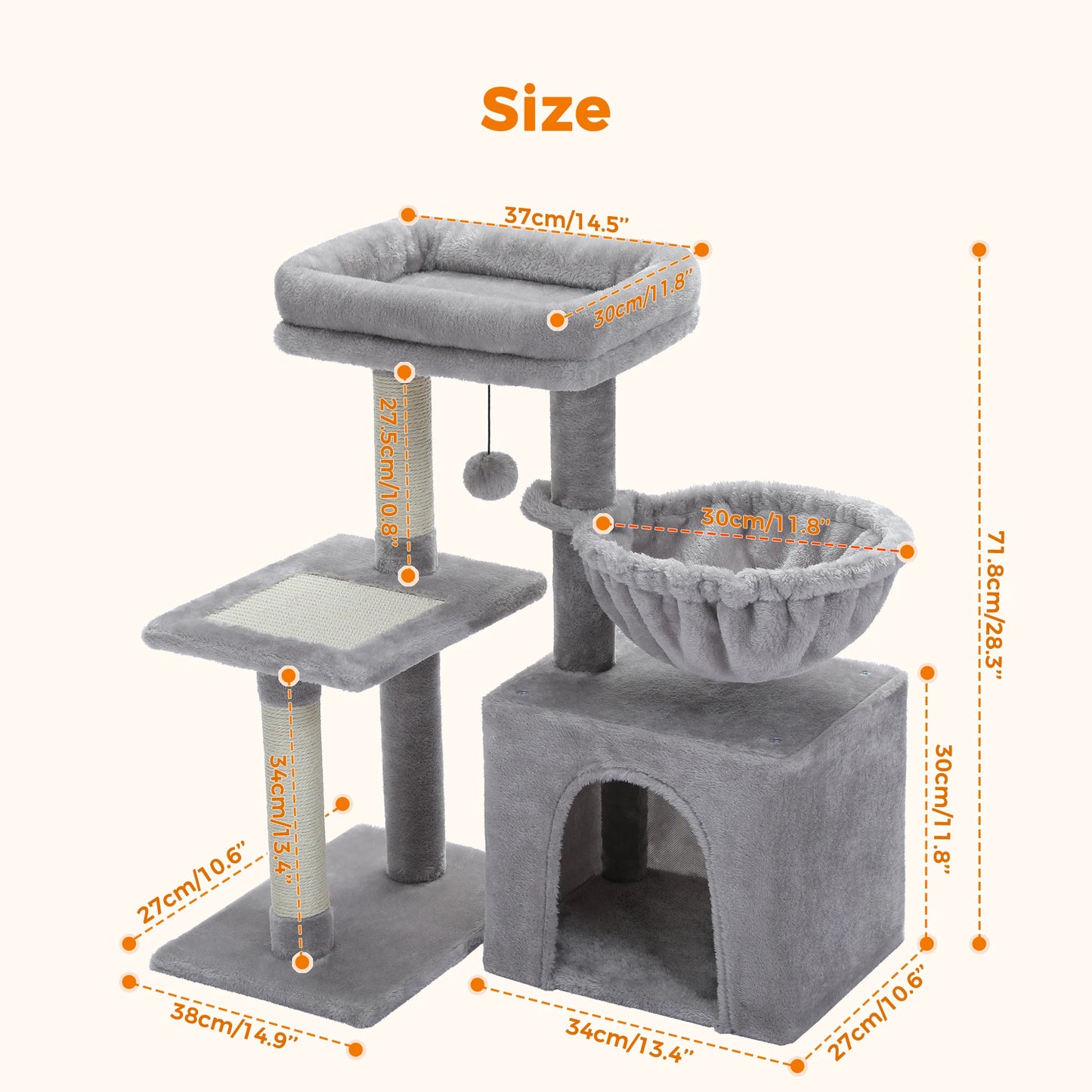 PAWZ Road Cat Tree Indoor Two Styles Scratching Posts