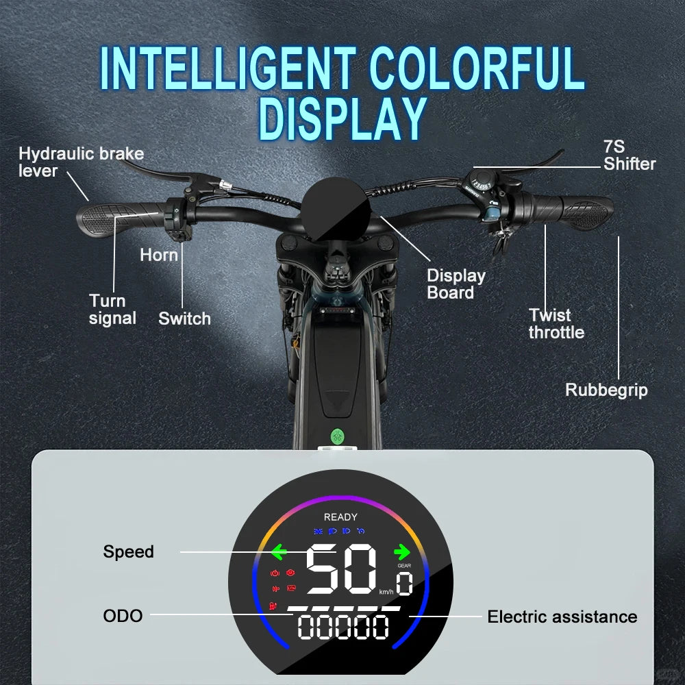 IDOTATA QS7 Electric Bike For Adults 1000W Dual Battery