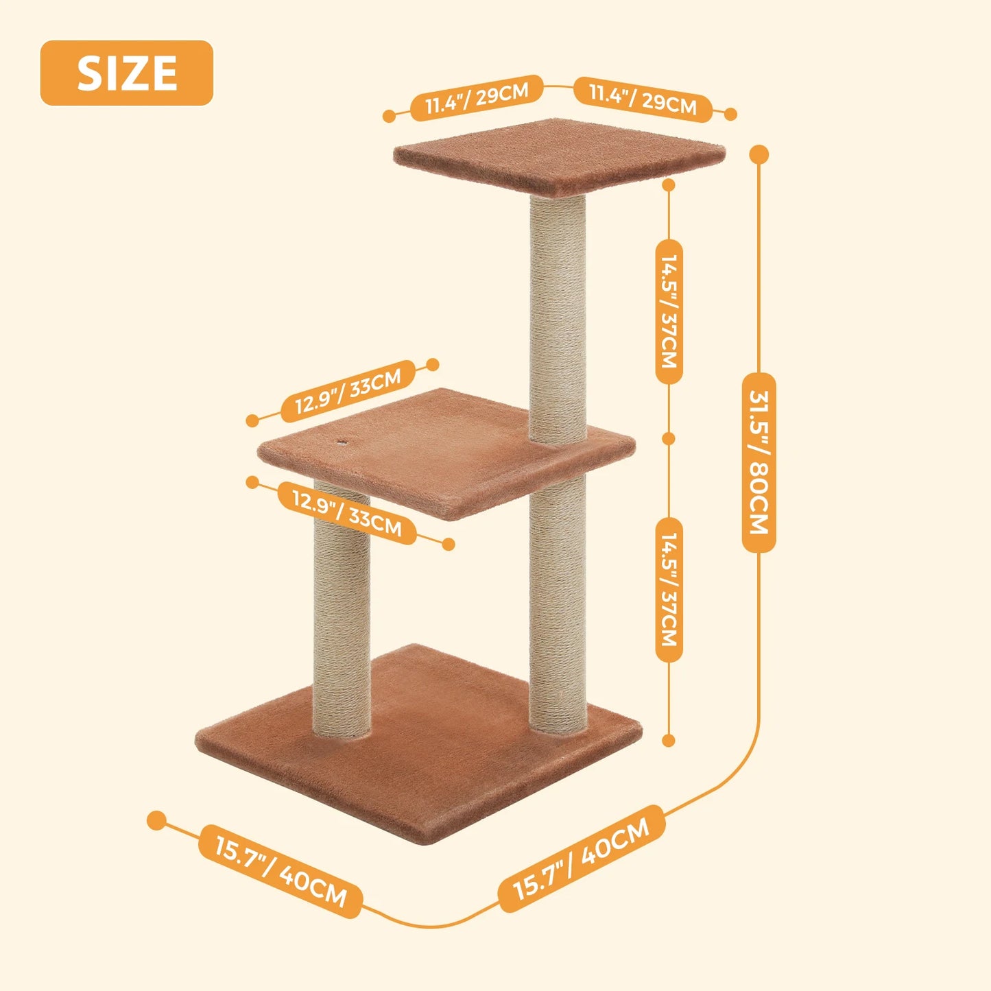 PAWZ Road Cat Tree Indoor Two Styles Scratching Posts