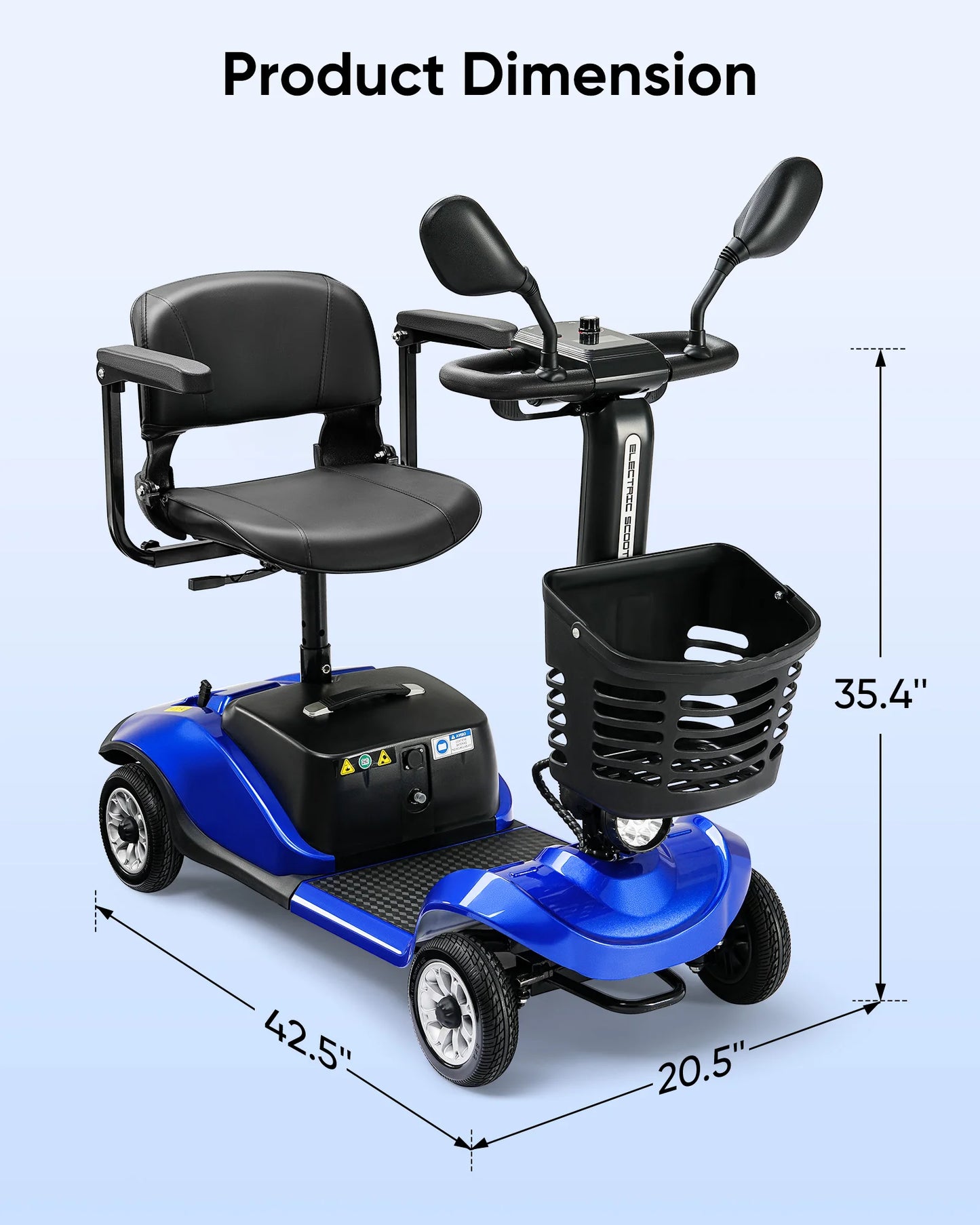 Origin Four Wheel Electric Mobility Scooter Foldable Adults