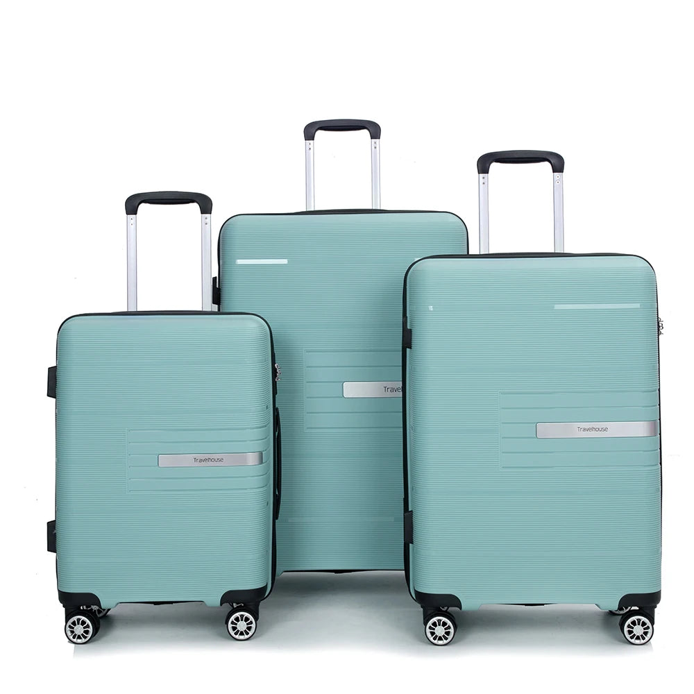 Travelhouse Hardshell PP Luggage Set 3 Piece With TSA Lock