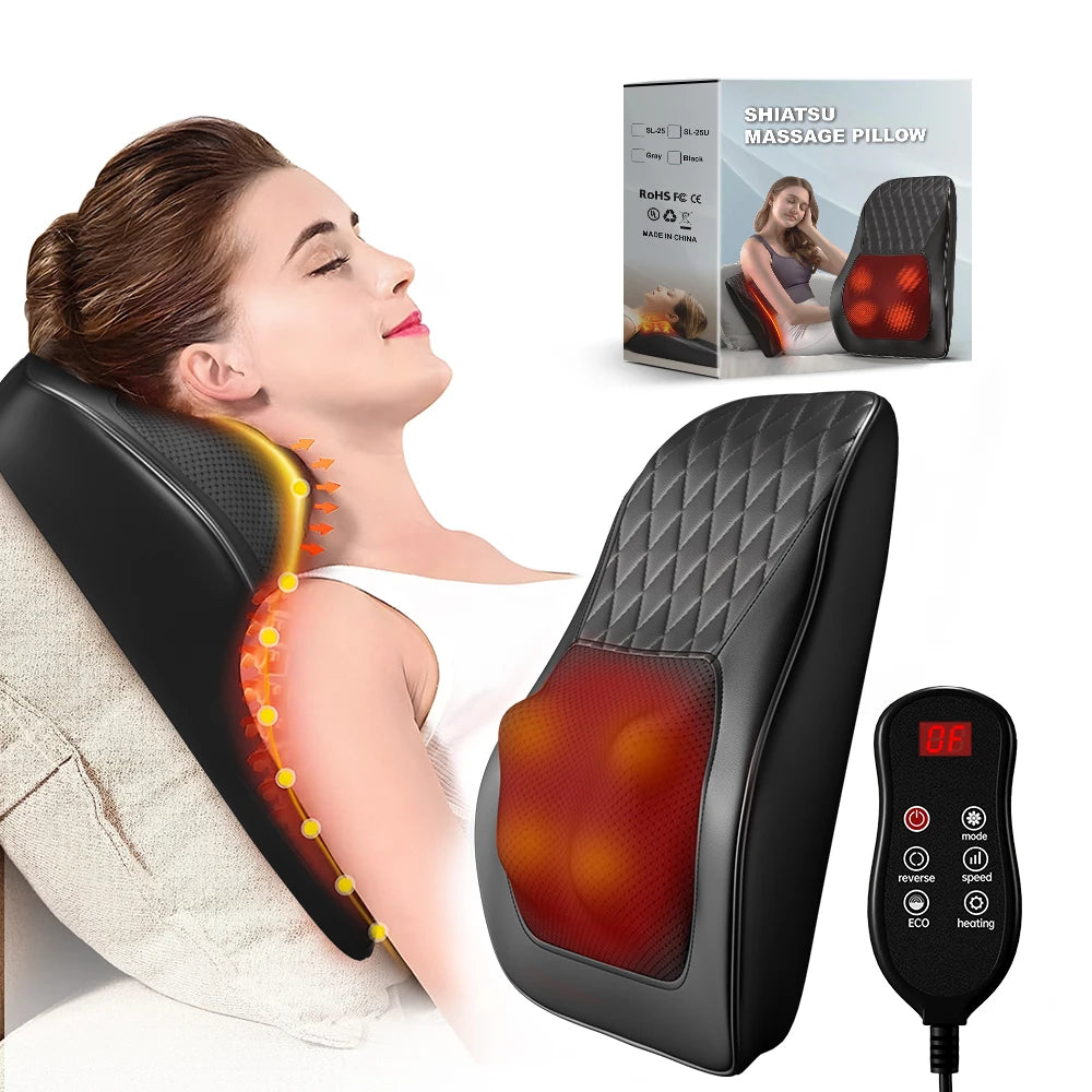 Neck Pillow Massager Three Speed Vibration Heating Machine