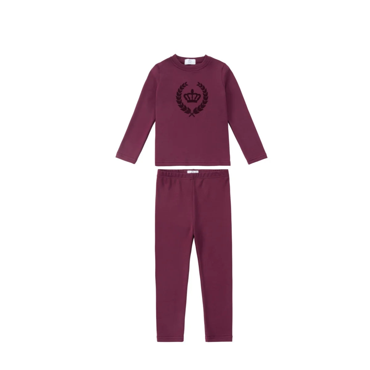 Persejoy Royal Velvet Crown Cotton Pajamas For Kids