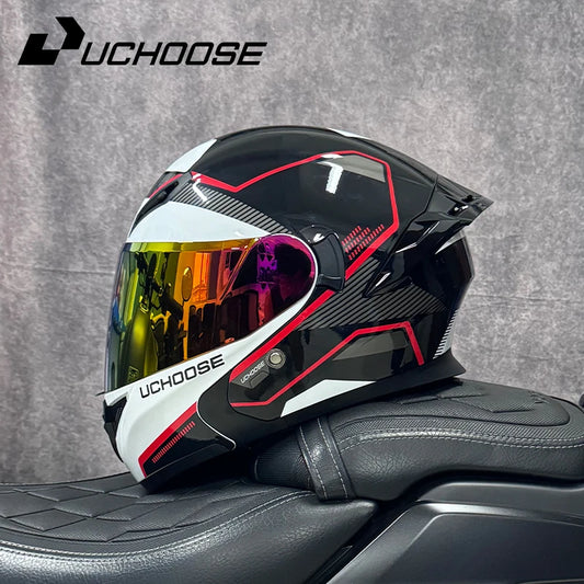 Uchoose DOT Modular Full Face Helmet With Flip Up Visor