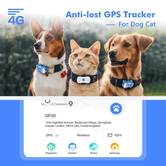4G Mini GPS Tracker Cat Waterproof Pet Locator App Android