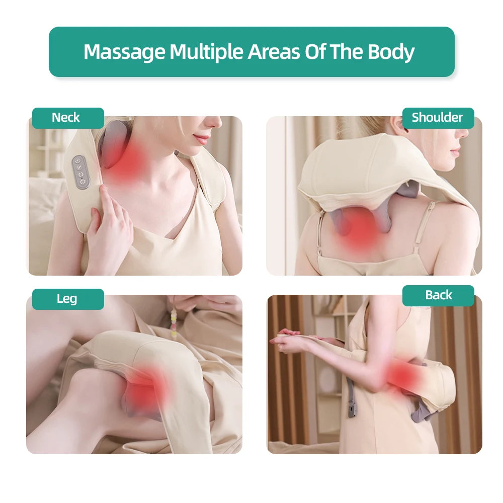 Viladepot 6D Kneading Massage Shawl With Heat Neck Relief