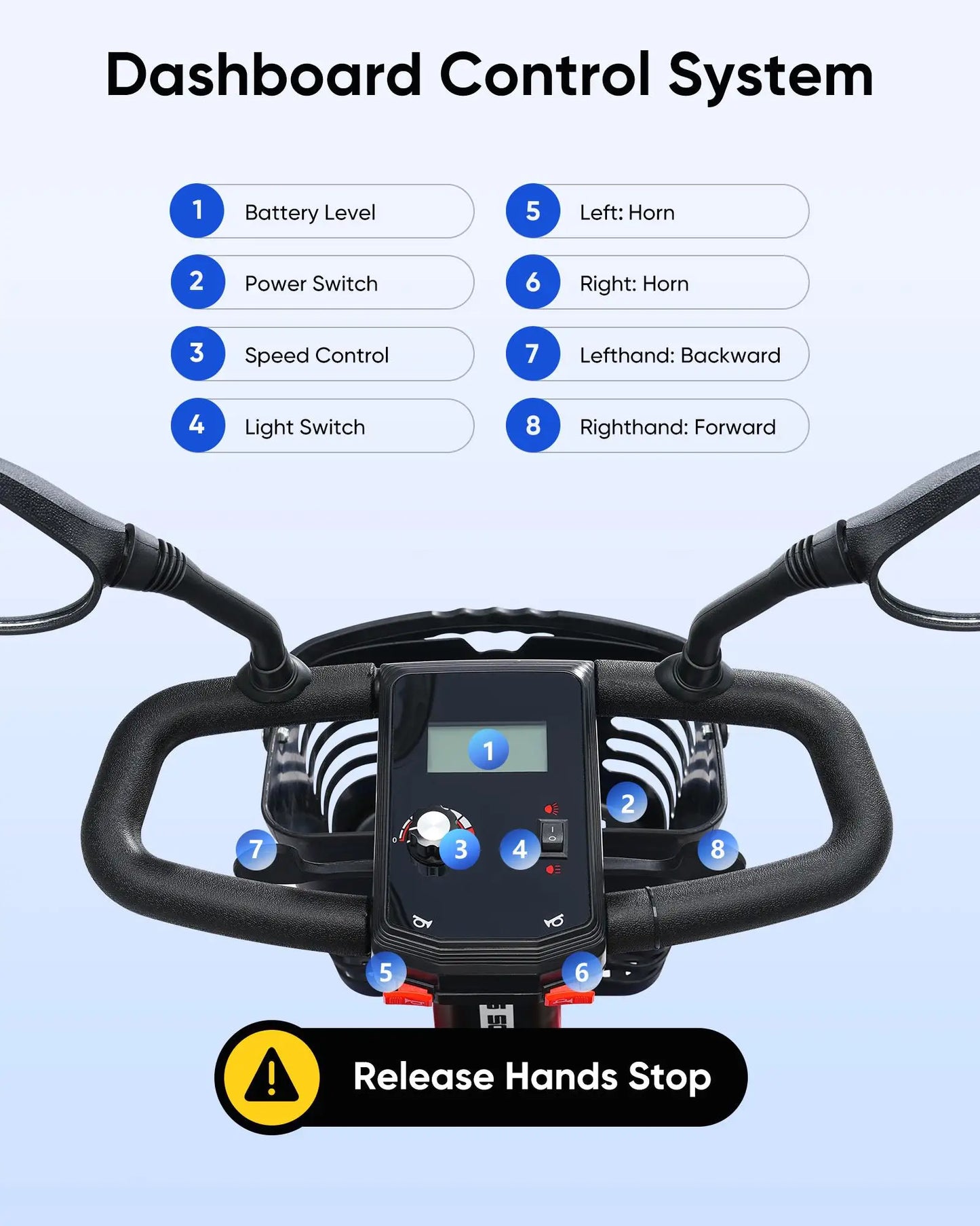 Hign Concerned Foldable Electric Mobility Scooter Basket