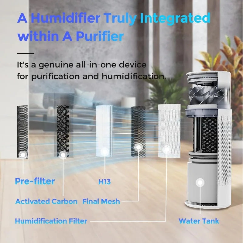Hign-concerned 2 in 1 Air Purifier Humidifier for Home Use