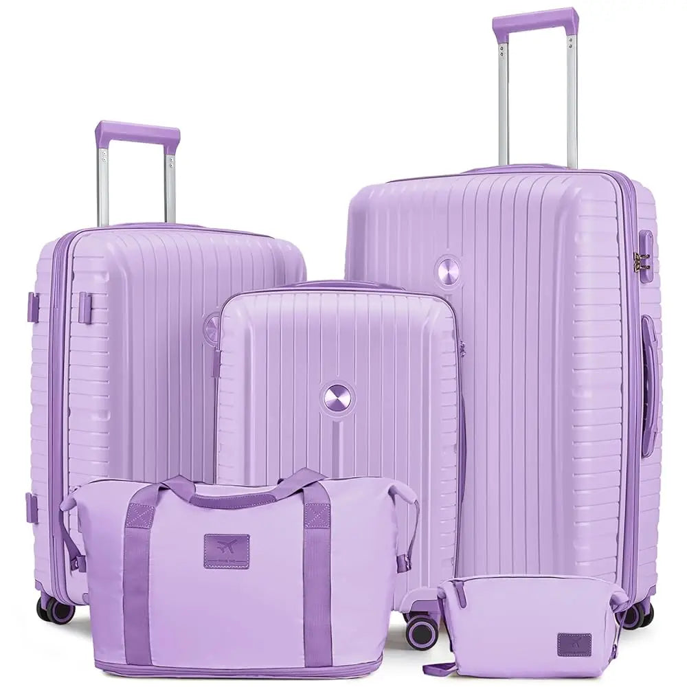 PP Hard Shell Luggage Sets With Duffel And TSA Lock