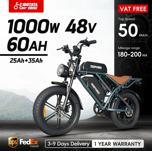 IDOTATA QS7 Electric Bike For Adults 1000W Dual Battery