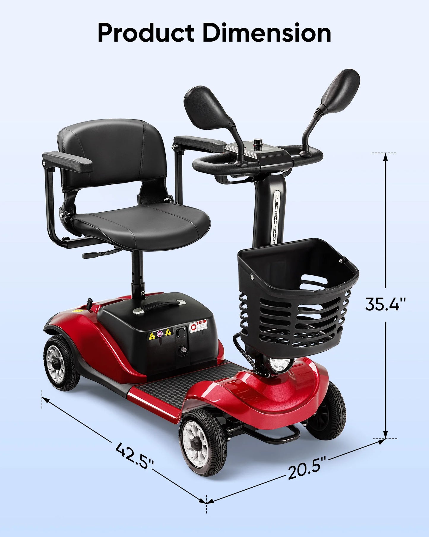 Origin Four Wheel Electric Mobility Scooter Foldable Adults