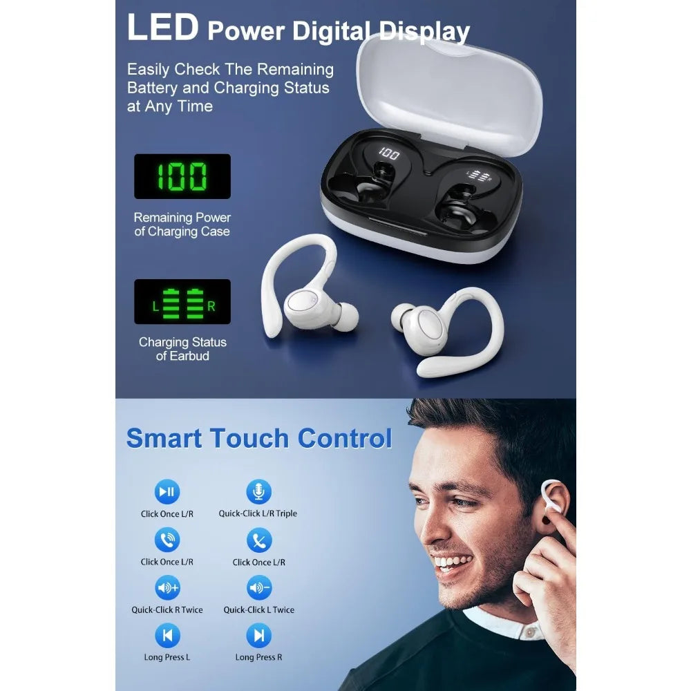 Erilles Wireless Earbuds With ANC And LED Display Panel