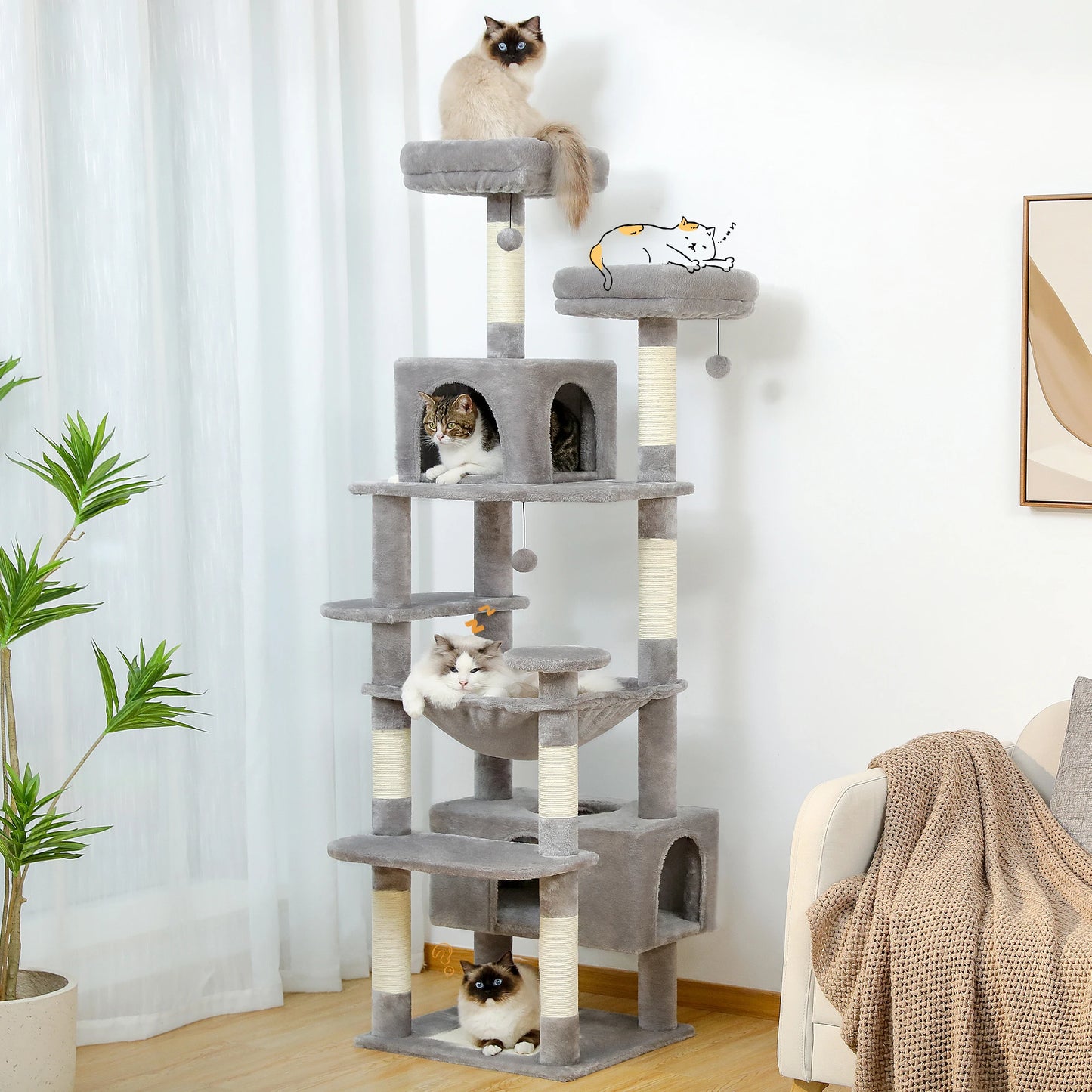 PAWZ Road Cat Tree And Tower For Cats Scratching Posts